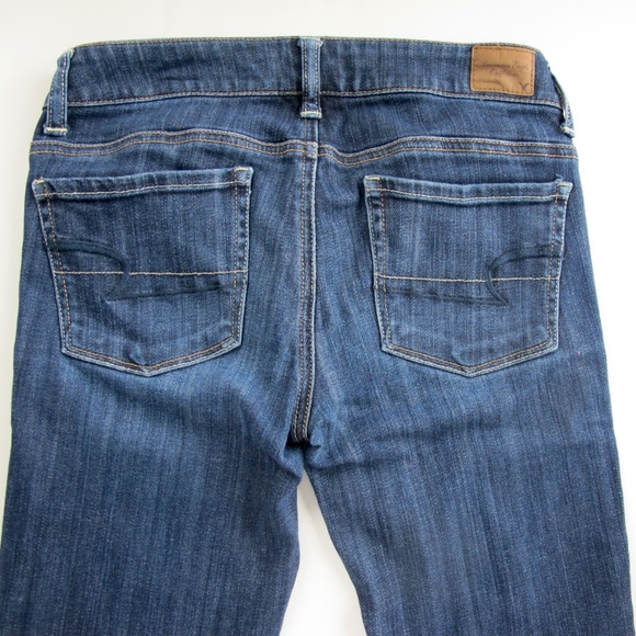 American Eagle Skinny Stretch Dark Blue Denim Jean - Picture 6 of 8